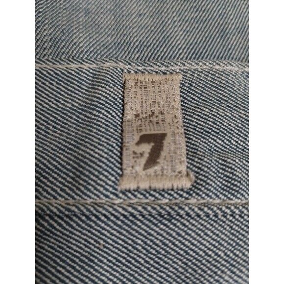 7 For All Mankind Slimmy Fit Blue/Grayish Jeans Mens 36x32 Flat Front Pants - Picture 6 of 11